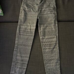 Black/ white Textured Leggings